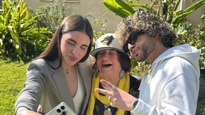 נס וסטילה במפגש עם בלה חיים (צילום: מטא)