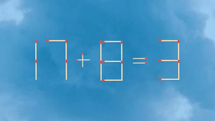 האם תצליחו לפתור את המשוואה באמצעות הזזת גפרור אחד בלבד?