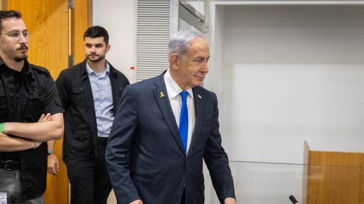 יעדר מהדיונים בבית המשפט. נתניהו (צילום: Hadas Parush/Flash90)
