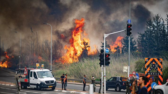 אחת השריפות שפרצו בשבוע שעבר