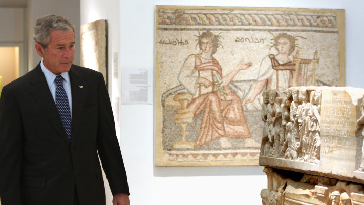 בוש הבן במוזיאון ישראל (צילום: אנצ'ו גוש סוכנות ג'יני)