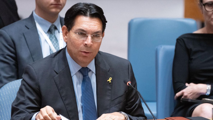 דני דנון בדיון במועצת הביטחון של האו''ם (צילום: Evan Schneider/un photo)