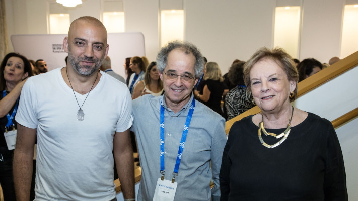  דורית ביניש, ליאו קורי ועידן רייכל (צילום: עודד קרני)
