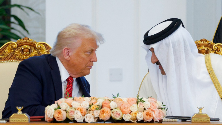 דונלד טראמפ, תמים בן חמד אאל ת'אני (צילום: REUTERS/Brian Snyder)