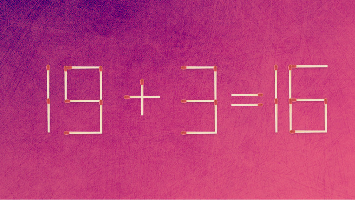 האם תצליחו לפתור את המשוואה באמצעות הזזת גפרור אחד בלבד?