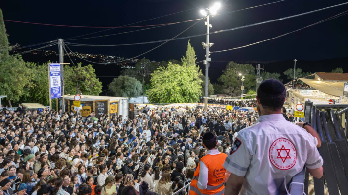 הילולה במירון (צילום: דוברות מד''א)
