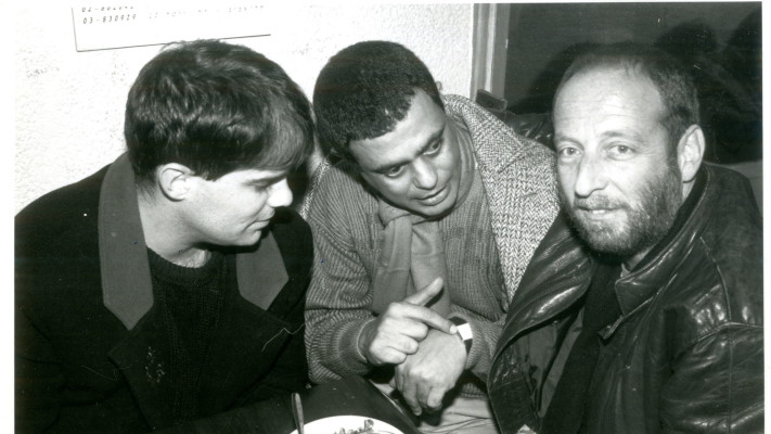 אורי ברבש, ארנון צדוק ודן תורן בשנת 1990 (צילום: נאור רהב)