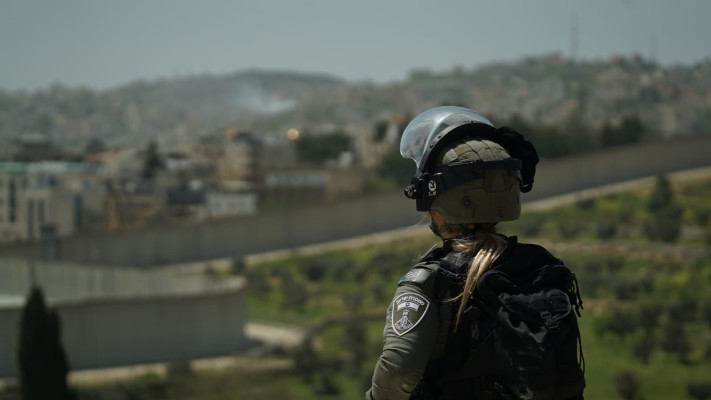 לוחמת מג''ב איו''ש (צילום: דוברות המשטרה)