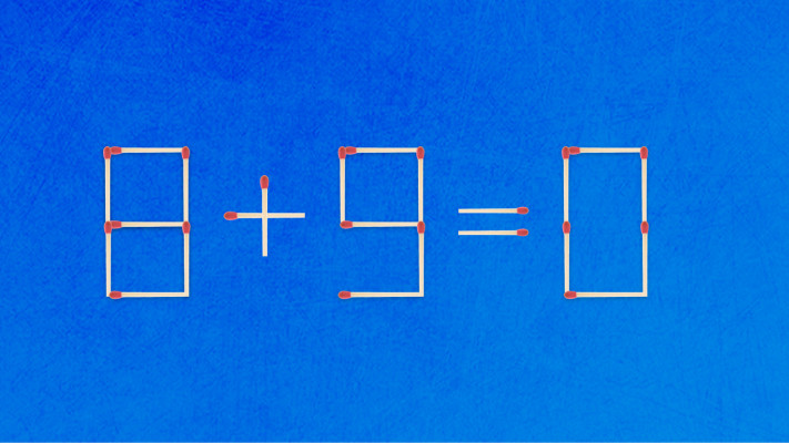 האם תצליחו לפתור את המשוואה באמצעות הזזת גפרור אחד בלבד?