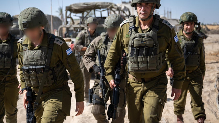 הרמטכ''ל אייל זמיר ברצועת עזה (צילום: דובר צה''ל)