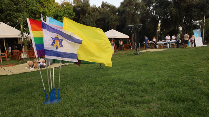 דגלים בגבעתיים (צילום: דוברות עיריית גבעתיים)
