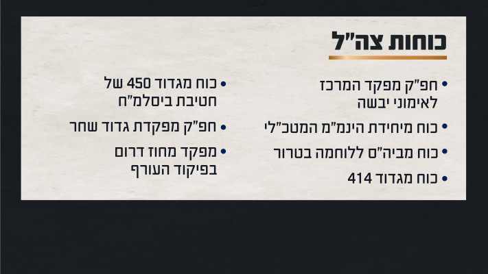הכוחות שלחמו במחנה אורים (צילום: דובר צה''ל)