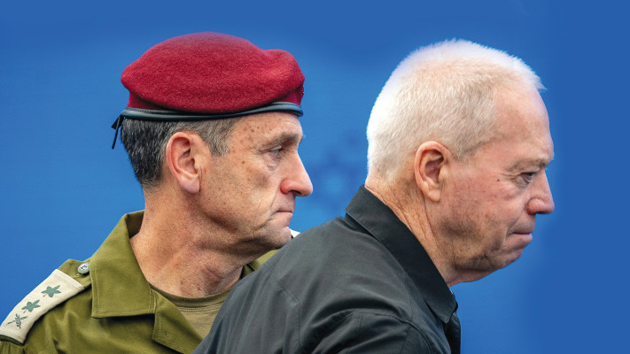 יואב גלנט, הרצי הלוי (צילום: יונתן זינדל, פלאש 90)