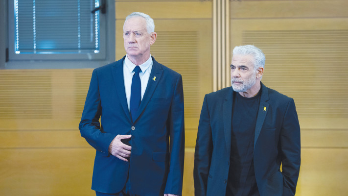 בני גנץ ויאיר לפיד (צילום: יונתן זינדל, פלאש 90)