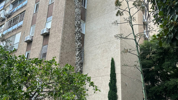 בניין בת''א עם תוספת ממ''דים (צילום: עידן יסקולקה)