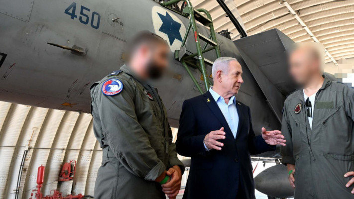 בנימין נתניהו בתל נוף (צילום: אבי אוחיון לע''מ)
