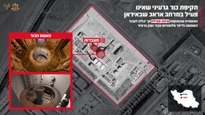 תקיפת כור גרעיני באיראן (צילום: דובר צה''ל)