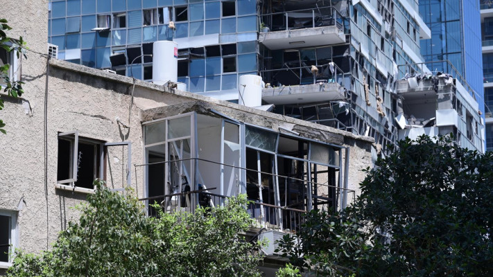 הרס ברמת גן (צילום: אבשלום ששוני)
