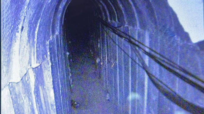 פיר מנהרה ברצועת עזה (צילום: דובר צה''ל)