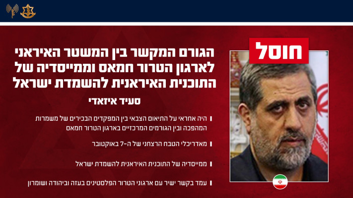 סעיד איזאדי, שחוסל בדירה בקום שבאיראן (צילום: דובר צה''ל)