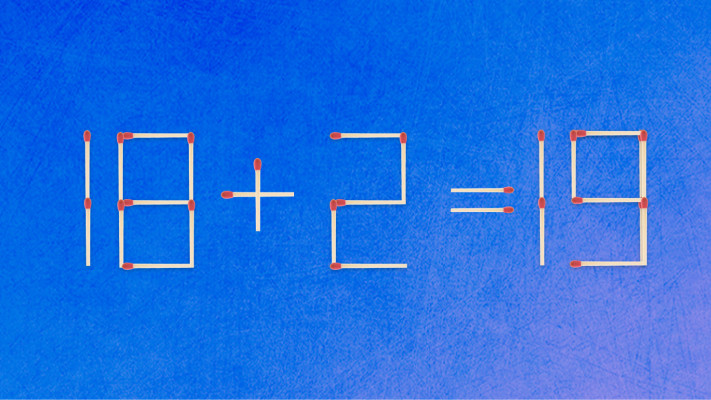 האם תצליחו לפתור את המשוואה באמצעות הזזת גפרור אחד בלבד?