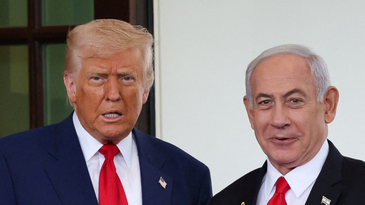 בנימין נתניהו, דונלד טראמפ (צילום: REUTERS/Leah Millis/File Photo)