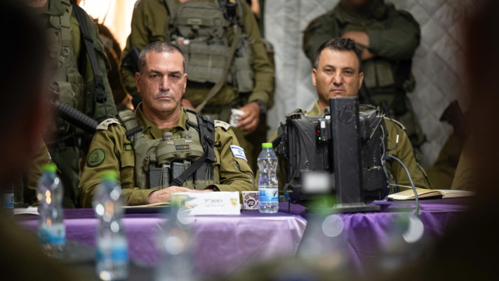 הרמטכ''ל, רב-אלוף אייל זמיר, בסיור והערכת מצב ברצועת עזה (צילום: דובר צה''ל)