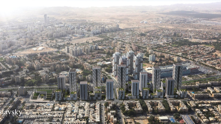 טוביהו-הצבי באר שבע. יזמים אביסרור וי.ח. דמרי, תכנון מילוסלבסקי אדריכלים