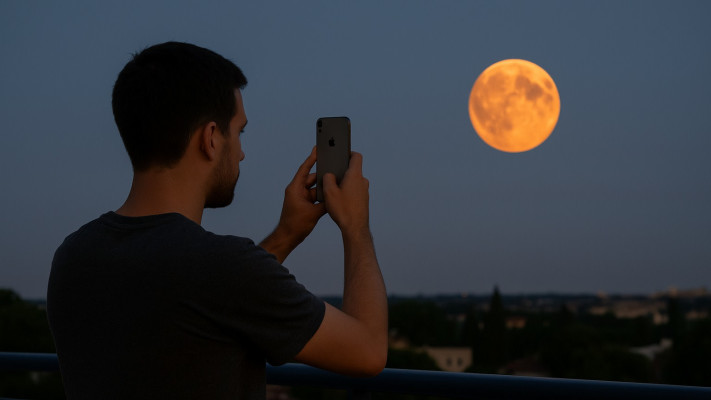 צילום ירח. לבחור ערך חשיפה נמוך