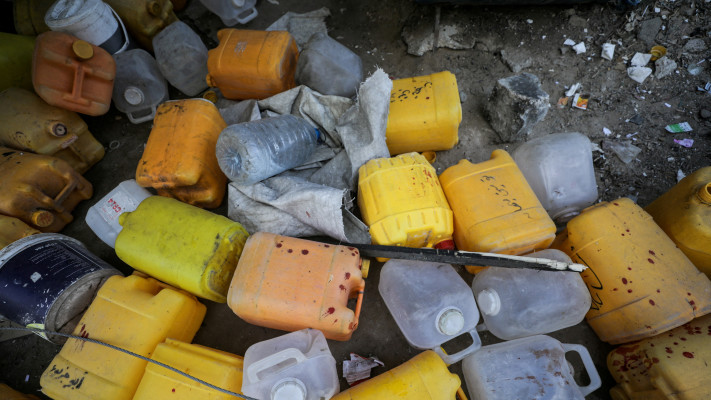 זירת האירוע בו נפגעו הילדים בעזה