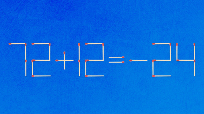 האם תצליחו לפתור את המשוואה באמצעות הזזת גפרור אחד בלבד?