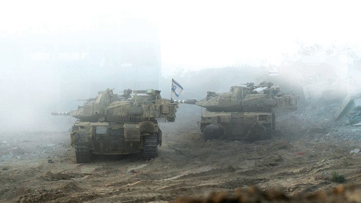טנקים ברצועת עזה (צילום: דובר צהל)