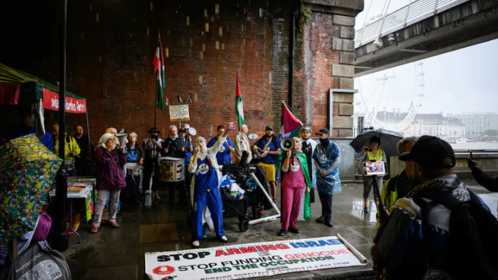 הפגנה פרו פלסטינית בבריטניה