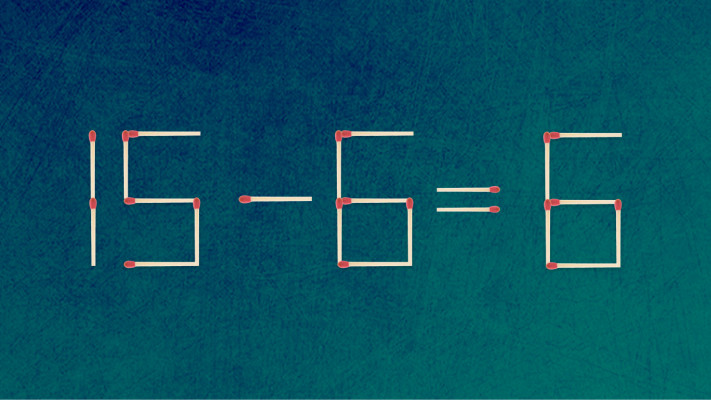 האם תצליחו לפתור את המשוואה באמצעות הזזת גפרור אחד בלבד?