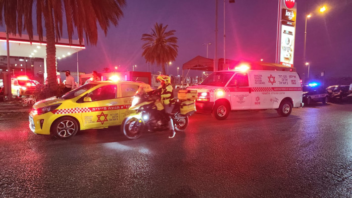 זירת האירוע ברמלה (צילום: תיעוד מבצעי מד''א)