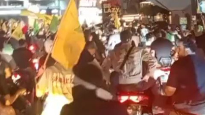 הפגנות בביירות (צילום: צילום מסך רשתות ערביות)