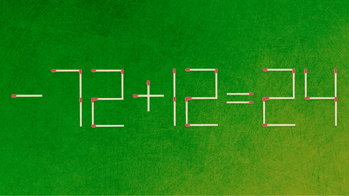 האם תצליחו לפתור את המשוואה באמצעות הזזת גפרור אחד בלבד?