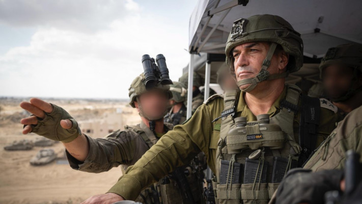 הרמטכ''ל אייל זמיר ברצועת עזה (צילום: דובר צה''ל)