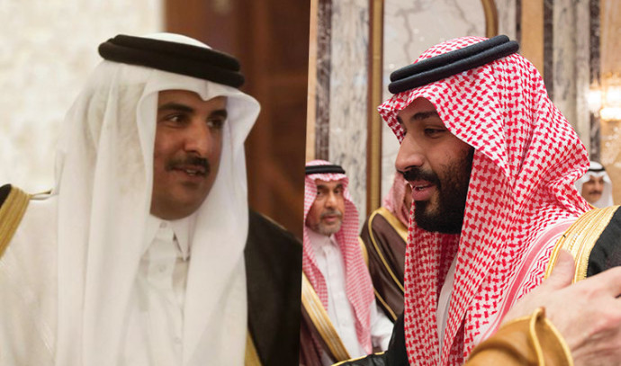 End of crisis: Amir Qatar and Saudi Crown Prince embraced at the Gulf summit