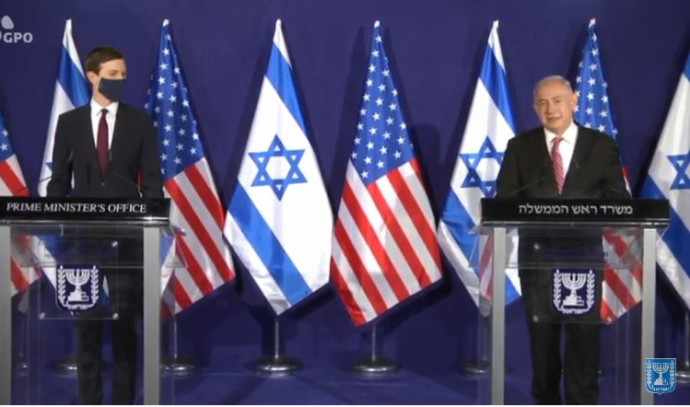 Netanyahu and Kushner in a special statement to the media