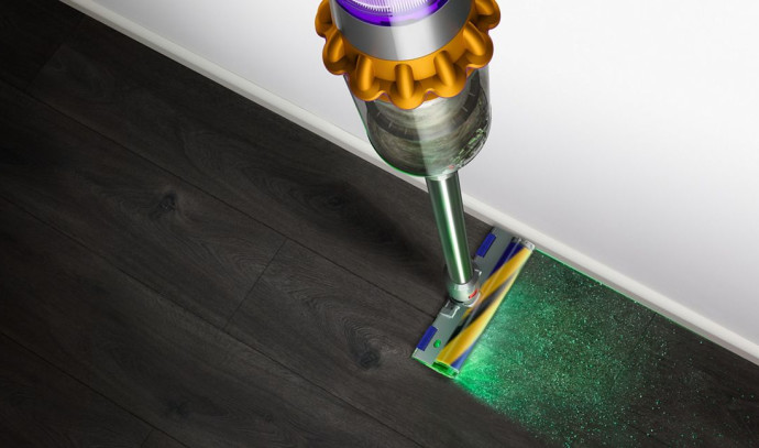 Dyson V15: The new vacuum cleaner includes a laser that displays the dirt