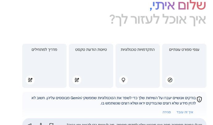 Jiminis speciella tilläggsfunktion har också uppgraderats på hebreiska