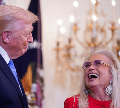 מרים אדלסון ודונלד טראמפ (צילום: רויטרס)