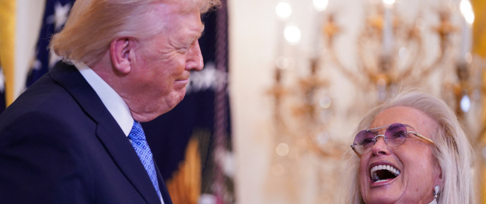 מרים אדלסון ודונלד טראמפ (צילום: רויטרס)