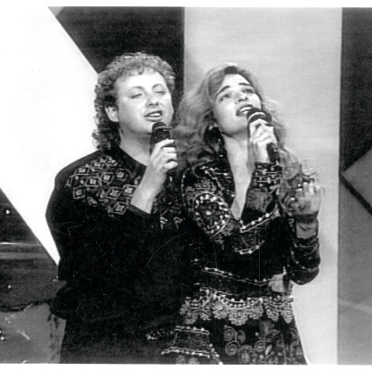 שנת 1991 קדם אירווזיון אורנה ומשה דץ (צילום: צילום מסך הערוץ הראשון)