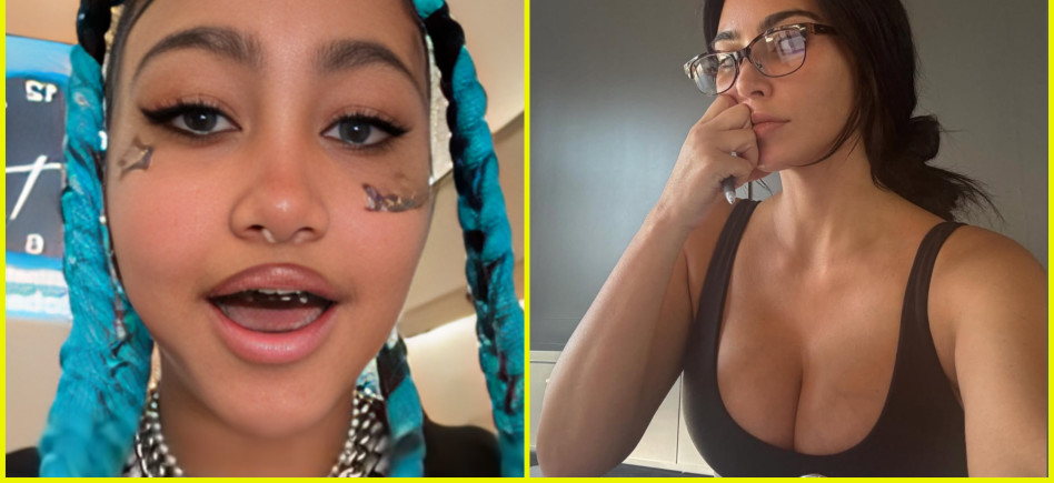 קים קרדשיאן, נורת' ווסט (צילום: מתוך אינסטגרם,מתוך טיקטוק)