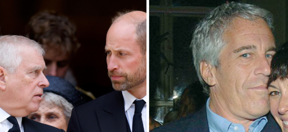 ג'פרי אפשטיין, הנסיך וויליאם והנסיך אנדרו (צילום: מימין לשמאל:  באדיבות הוט 8, Max Mumby/Indigo/Getty Images)