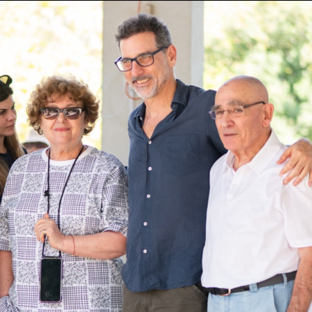יואבל קרסו, יגאל חוסידמן וסטלה קרסו (צילום: איציק גרינשטיין)