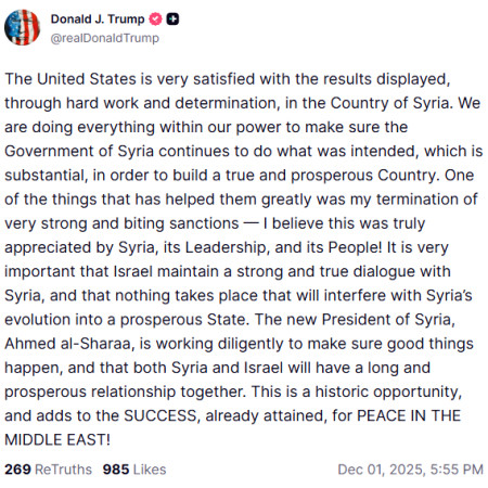 הפוסט של טראמפ