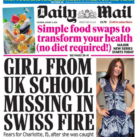 שרלוט נידם על שער הדיילי מייל